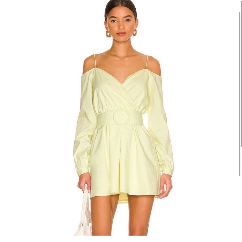 More To Come Light Green Belted Dress
